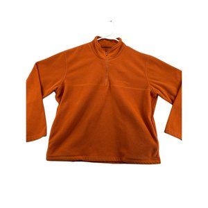 DUCK HEAD Shirt Men's Long Sleeve 1/4 Zip Sweatshirt Orange Size Extra Large
